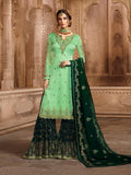 Green Dual Tone Pakistani Gharara Suit