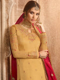 Yellow And Red Pakistani Gharara Suit
