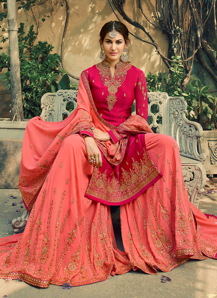 Embroidered Gharara Suit