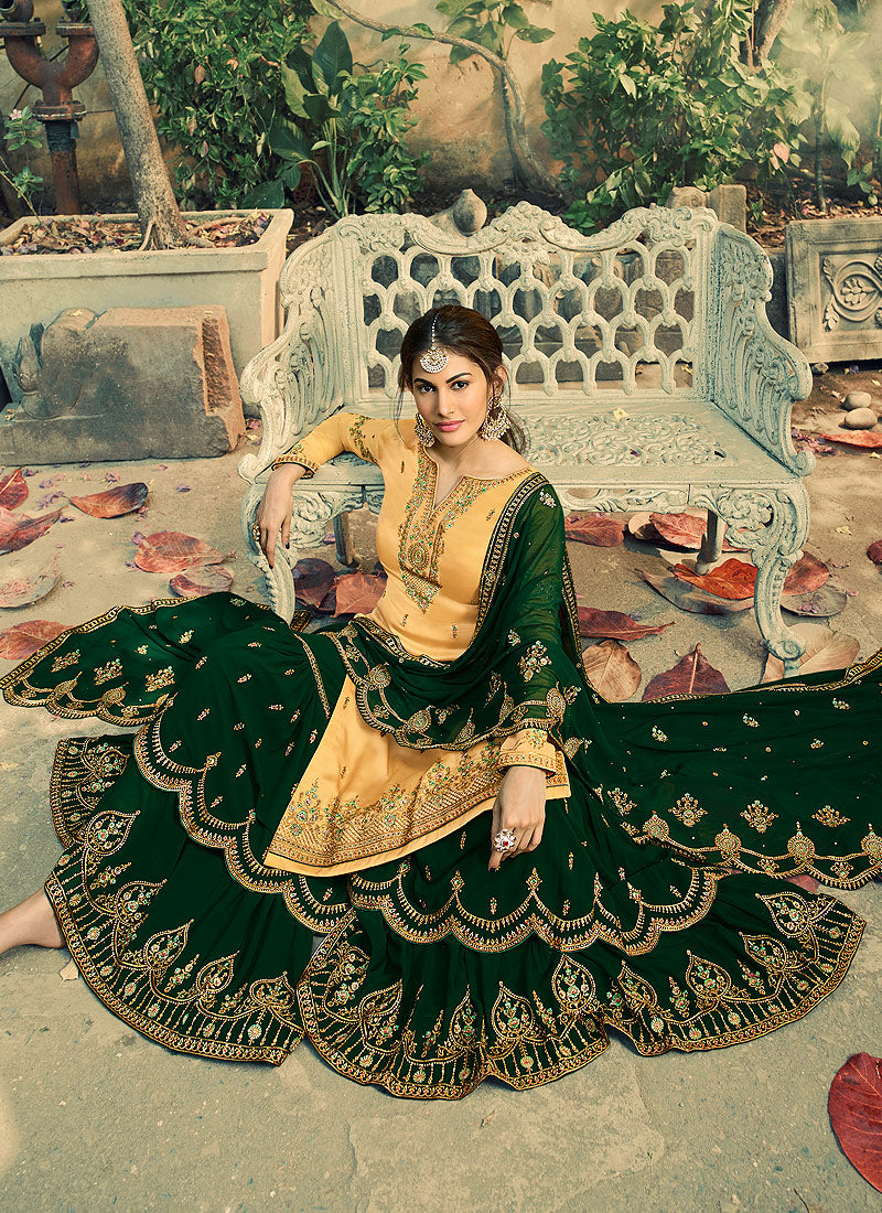 Embroidered Gharara Suit