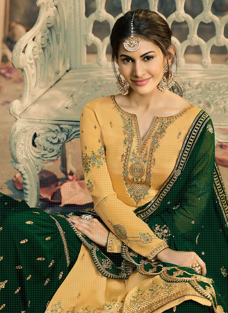 Embroidered Gharara Suit