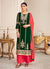 Green and Red Pakistani Palazzo Suit