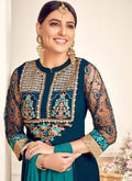 Indian Clothes - Blue and Turquoise Pakistani Palazzo Suit