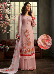 Light Purple Multi Embroidered Palazzo Suit