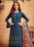 Blue Palazzo Suit In usa uk canada