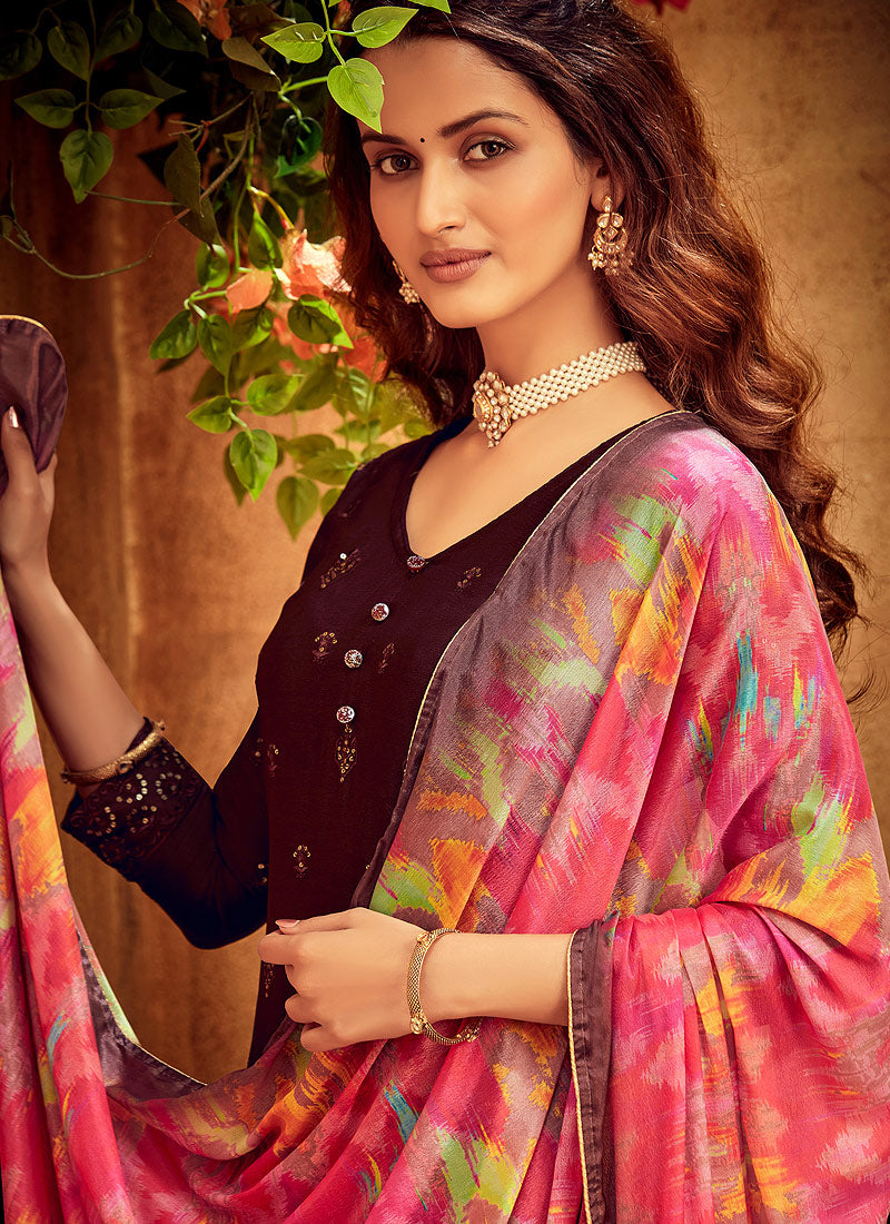 Maroon Palazzo Suit In usa uk canada