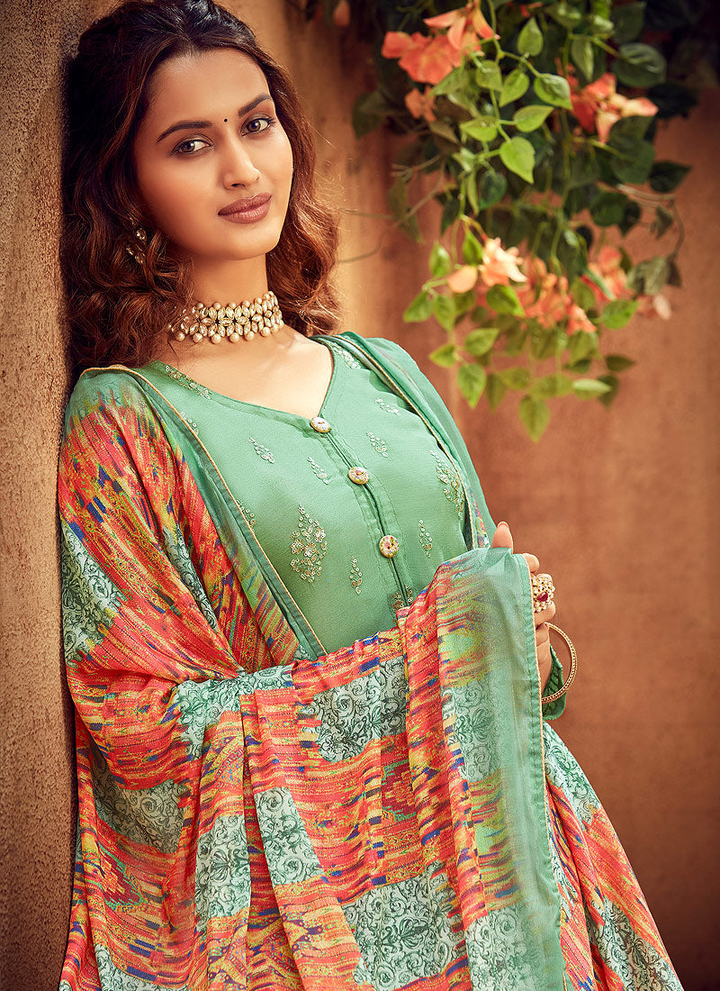 Light Green Palazzo Suit In usa