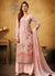 Peach Embroidered Pakistani Palazzo Suit