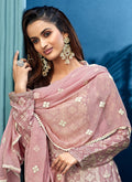 Light Pink Pearl Palazzo Suit In usa