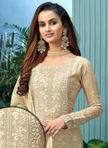 Beige Pearl Palazzo Suit In usa uk canada