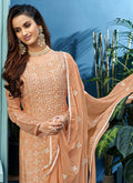 Light Orange Pearl Palazzo Suit In usa