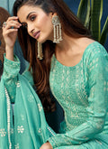 Sea Green Pearl Palazzo Suit In usa uk canada