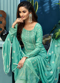 Sea Green Pearl Palazzo Suit In usa uk canada