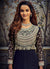 Navy Blue And Red Anarkali Suit In usa