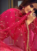 Peach And Pink Anarkali Suit In usa uk canada