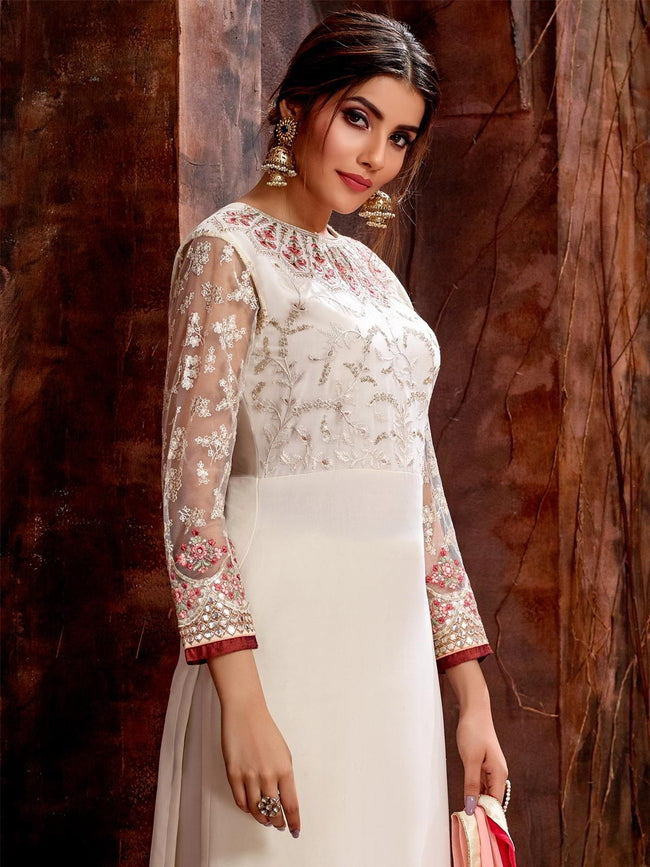 White and online pink pakistani dresses