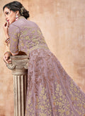 Light Purple Embroidered Flared Anarkali Suit, Salwar Kameez