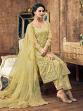 Light Green Pearl Embellished Pakistani Pant Suit