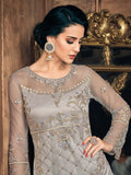 Grey Pearl Embellished Pakistani Pant Suit