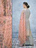 Grey And Peach Lucknowi Embroidered Ethnic Palazzo Suit
