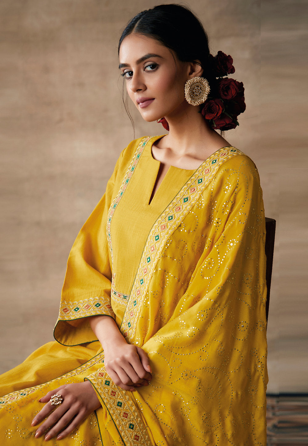 Yellow Palazzo Suit In usa uk canada