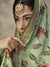 Light Green Golden Embroidered Silk Palazzo Suit