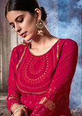 Indian Clothes - Hot Pink Anarkali Suit