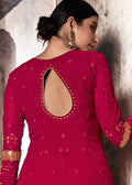 Indian Suits - Hot Pink Lucknowi Anarkali Suit