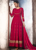 Hot Pink Lucknowi Anarkali Suit