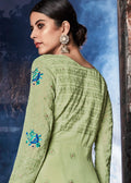 Indian Suits - Mint Green Lucknowi Anarkali Suit