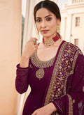 Maroon Golden Churidar Suit In usa uk canada