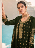 Olive Green Gharara Suit In usa