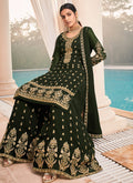 Olive Green Gharara Suit In usa uk canada