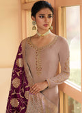 Pink And Maroon Pant Style Suit In usa uk canada