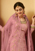 Soft Pink Gharara Style Suit In usa