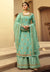 Sea Green Embroidered Gharara Style Suit