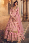 Blush Pink Embroidered Lehenga style suit
