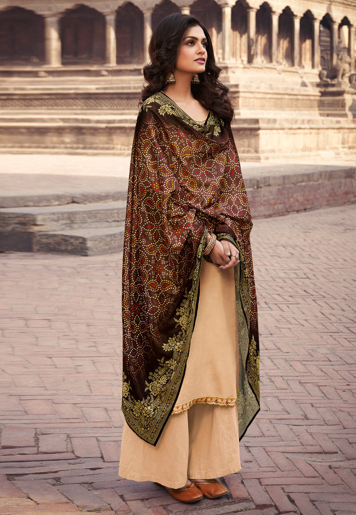 Beige Palazzo Suit In usa uk canada