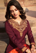Maroon Palazzo Suit In usa