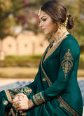 Dark Green Ethic Pakistani Gharara Suit