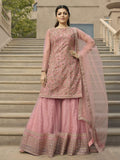 Pink Golden Pakistani Gharara Online