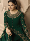 Deep Green Party Wear Anarkali Pant Suit Online