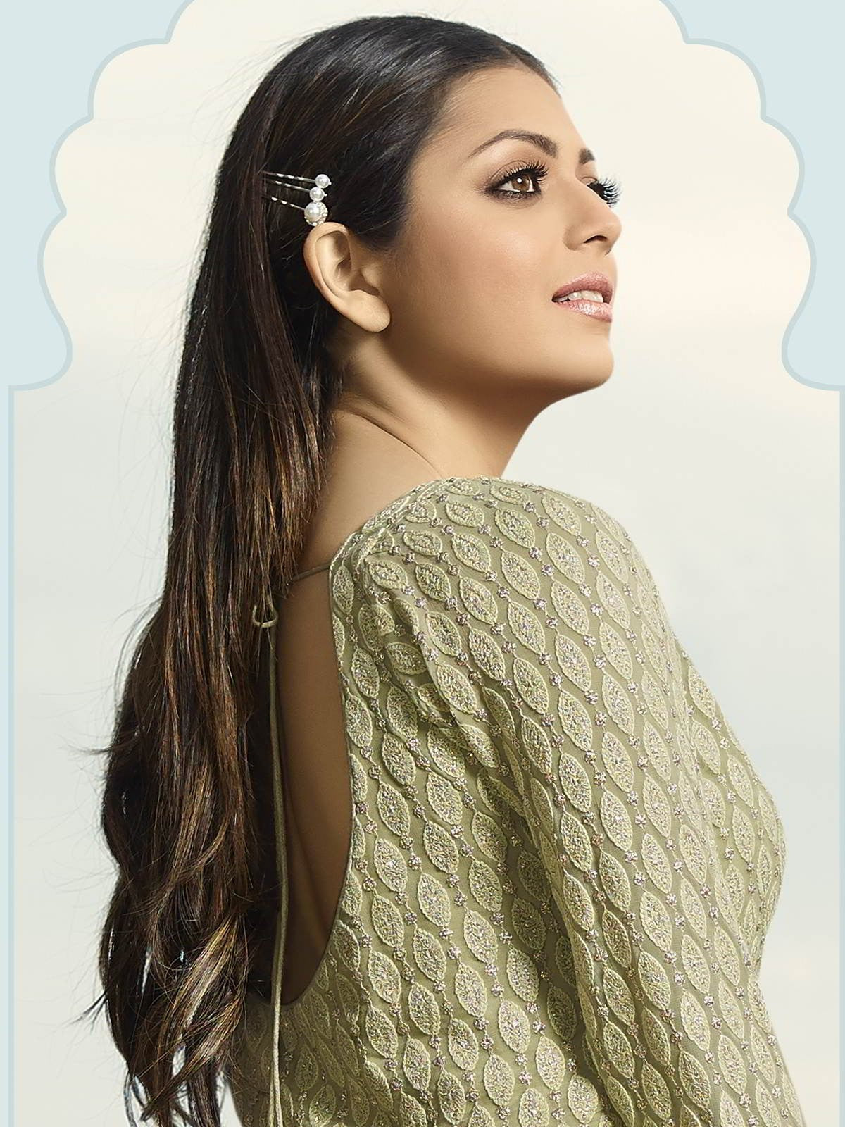 Light Green Chikankari Anarkali Suit Online