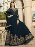 Deep Turquoise Wedding Anarkali Suit Online