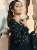 Deep Turquoise Wedding Anarkali Suit Online