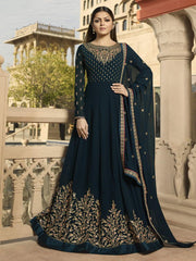 Deep Turquoise Wedding Anarkali Suit Online