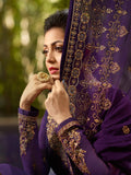 Purple Golden Traditional Churidar Suit