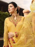 Yellow Traditional Multi Churidar Suit