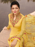 Yellow Traditional Multi Churidar Suit