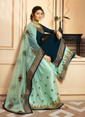 Blue Two Tone Indian Gharara/Churidar Suit